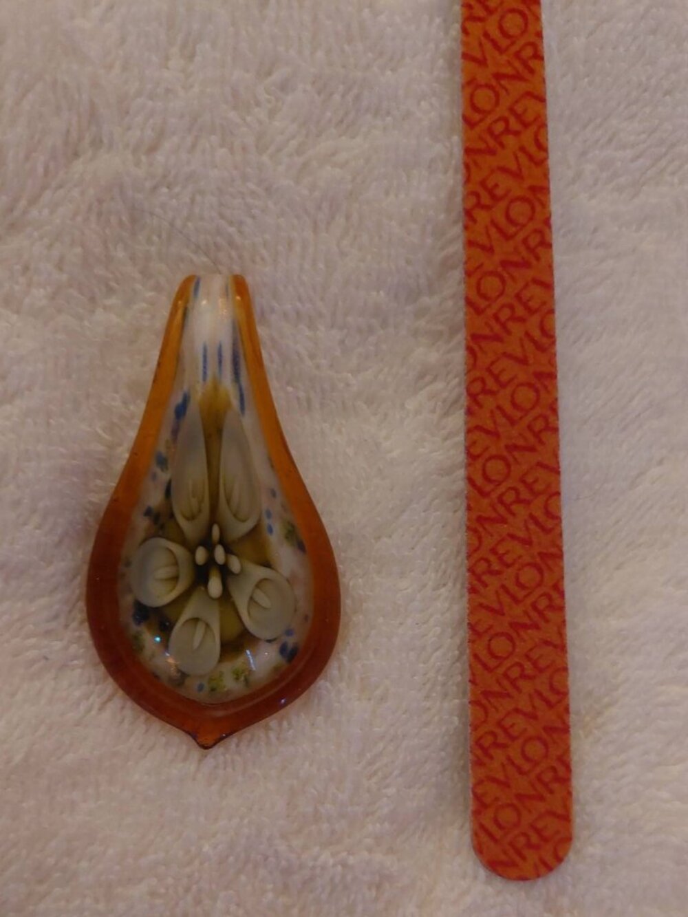 Pendentif verre style murano